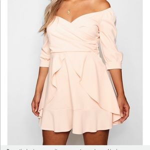 Boohoo Ruffle Skater Dress (20)